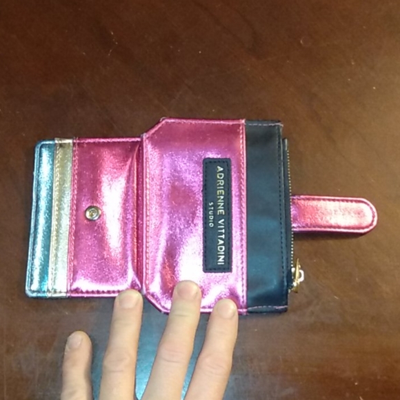 Adrienne Vittadini Button Close Fold Wallet - Picture 7 of 8